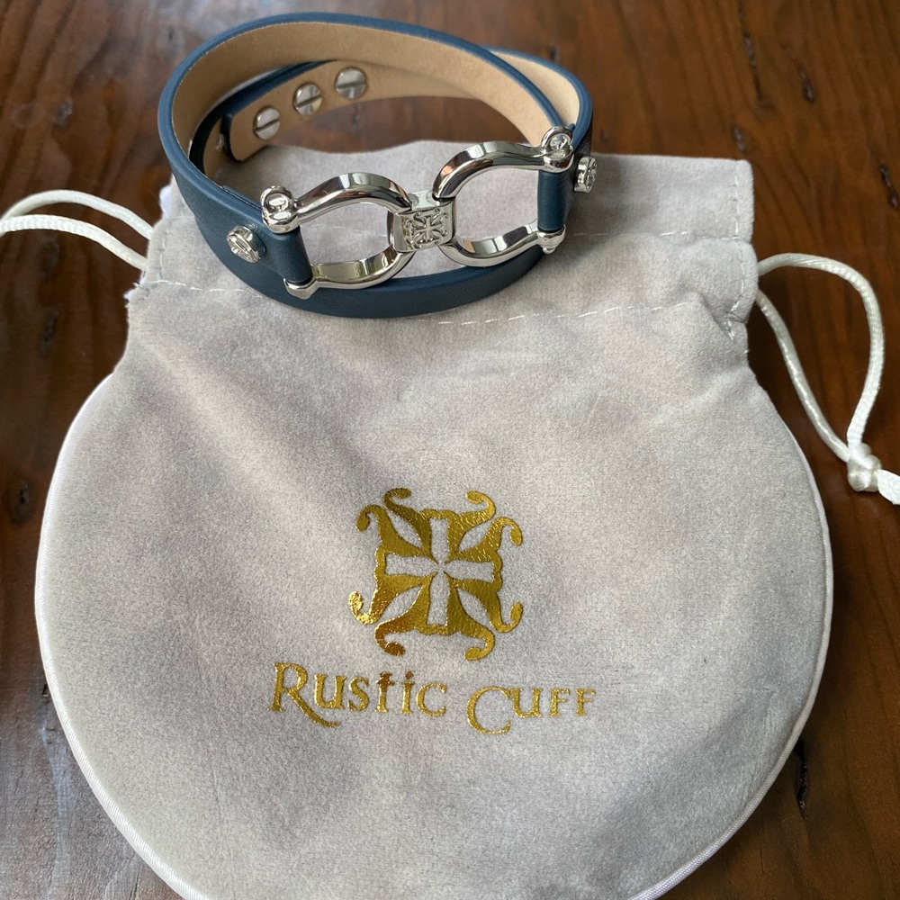Rustic Cuff Navy and Silver Seaborne
